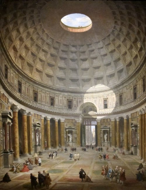 magictransistor:Giovanni Paolo Panini, Interior of the Pantheon, 1747.