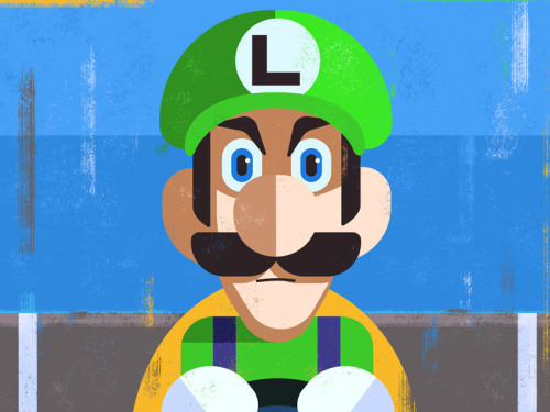 Luigi (Death Stare) - Day 35 of 100 days of pop culture portraits by Alan D.  Did I mention I&rsquo;
