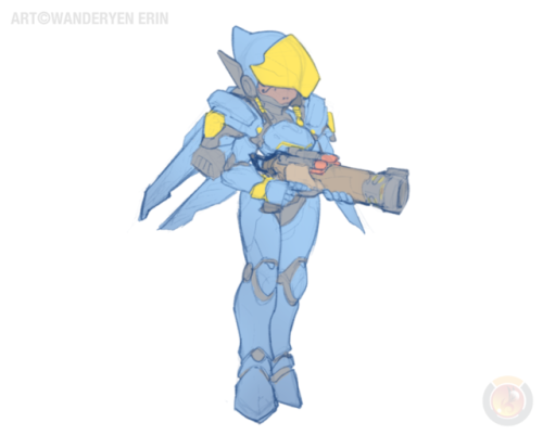 Characters from Overwatch, Training sketches based on Grand Chase style by Wanderyen Erin Part II