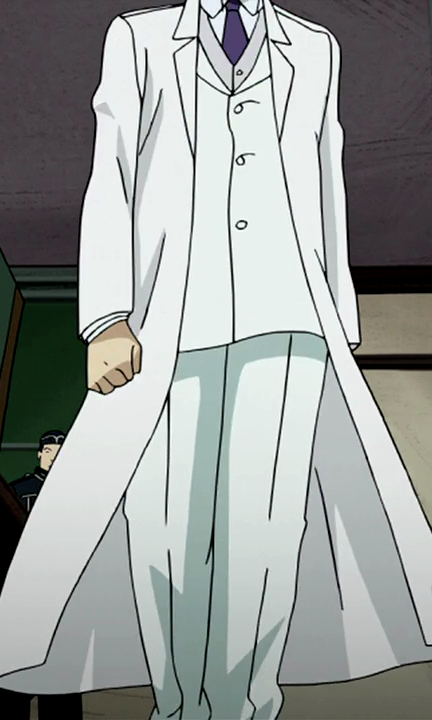 headlessknight:  FMA Meme | Outfit 1/2 » Kimblee’s white coat 