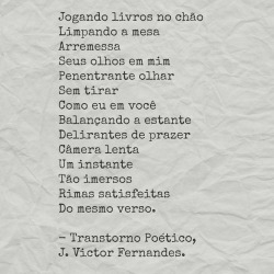 J.Victor Fernandes, Transtorno Poético.