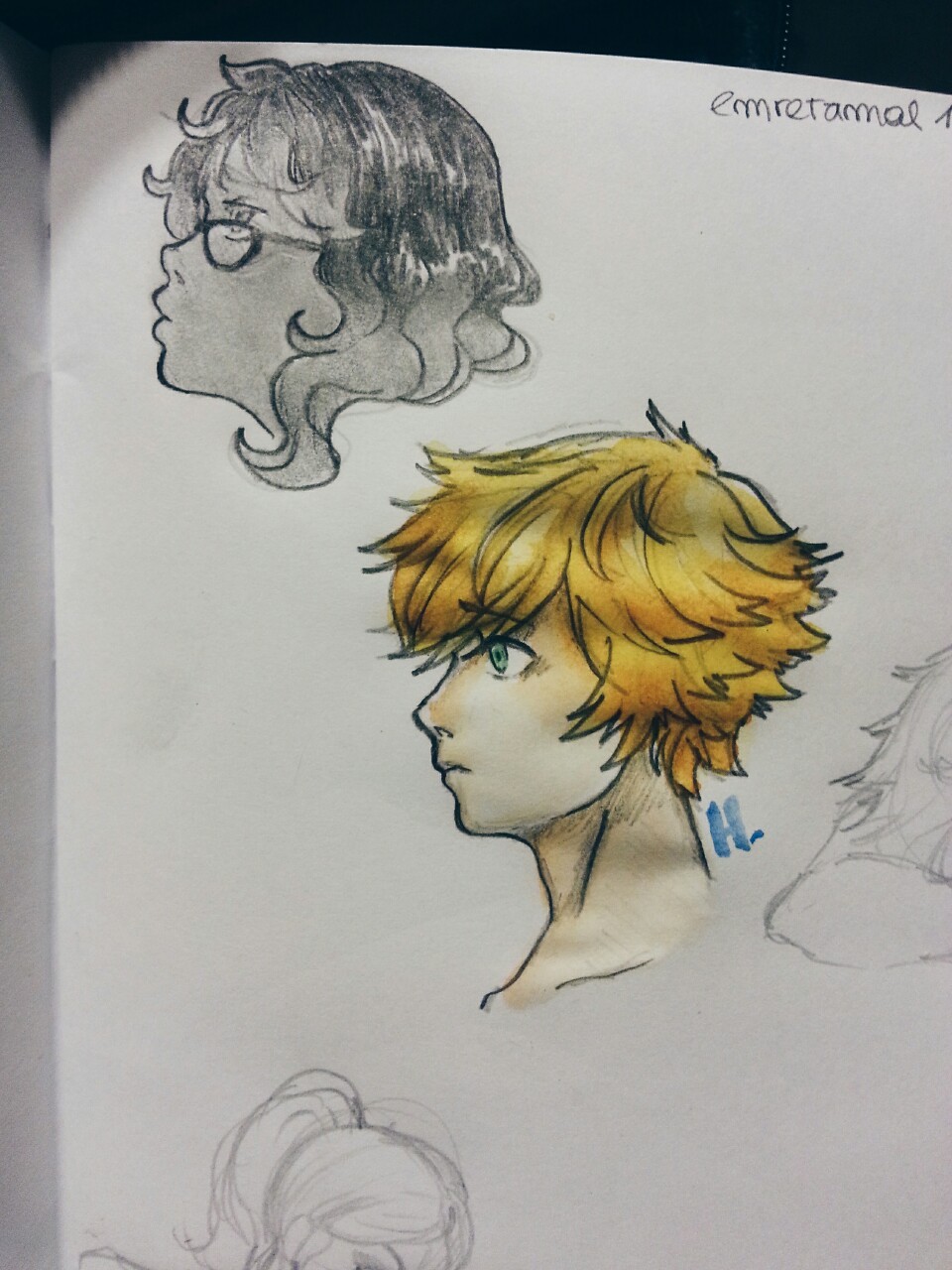 Tried out @ceejles &rsquo;s way of drawing adrien&rsquo;s hair :DD turned