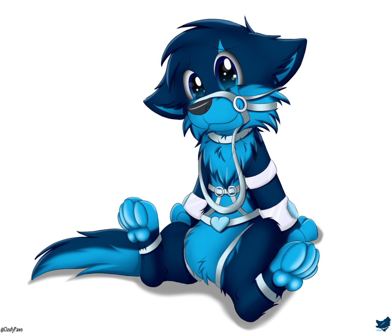 cloufypaws:  Having lots of fun playing dress up 💙🐾  Character:@CloufyPaws