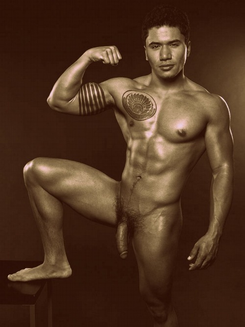 OMG he is muscular, sexy, handsome and with a nice package - WOOF