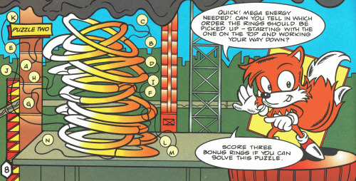 sonichedgeblog:  A puzzle from ‘Sonic The Hedgehog Puzzle Book 1‘ by Ladybird books. Mega energy needed!