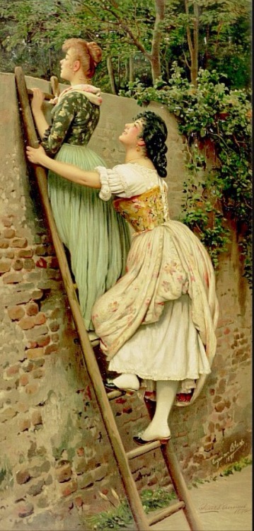 life-imitates-art-far-more: Eugene von Blaas (1843-1932) “Curiosity”  Academicism susan: