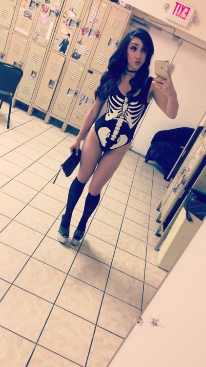 blackcaffeinatedsoul: blackcaffeinatedsoul:  Literally can’t wait for October so I can rock my skelly onesie again! 🎃🍂💀  Almost time! #spoopy  