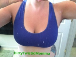 dirtytwiztidmomma:  Look how tan I am now!  Your such a SEXY TEASE.Love your tan lines.