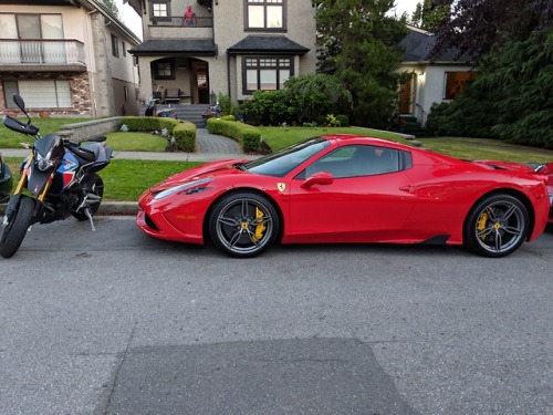 Filming with the Ferrrari 458 Speciale Aperta.  Prep for Gumball 3000.