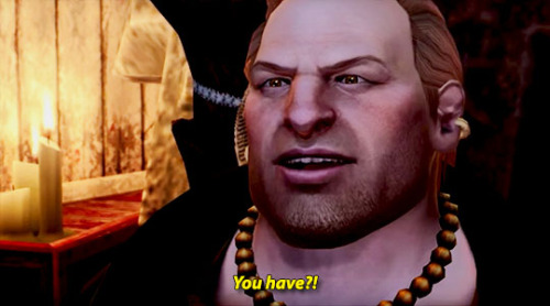 Aveline: Not a big deal. I’ve seen Hawke’s junk, like, a million times.Varric: You have?!Aveli