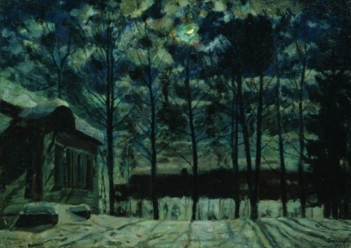 finjigoga:“Winter Night”,Stanislav Zhukovsky.