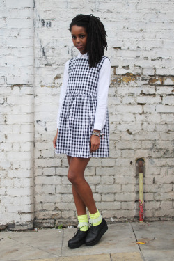 Thewhitepepper:  Too Cool For School :) Sleeveless Angel Dress Gingham Long Sleeve