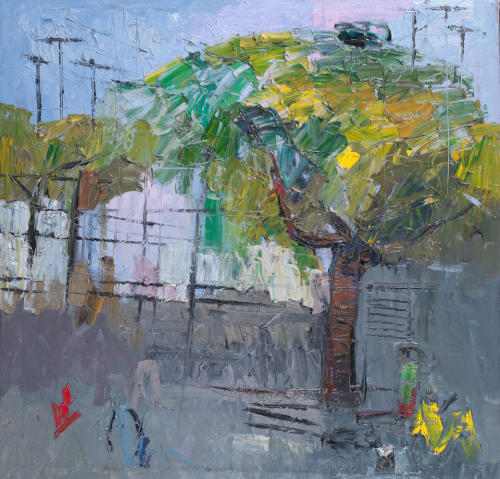 Duke Asidere (Nigeria b. 1961)Exploring Palmgrove (2011)oil on canvas 102 x 104 cm