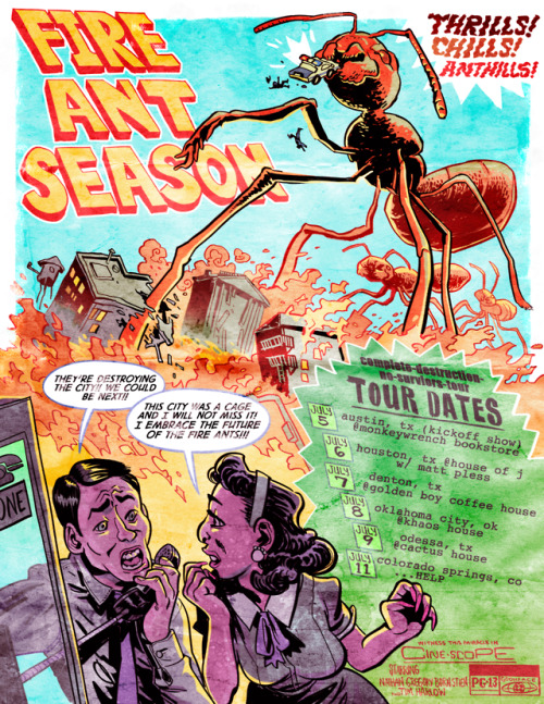 the homies fire ant season let me do their tour poster hit up their bandcamp hit up their shows