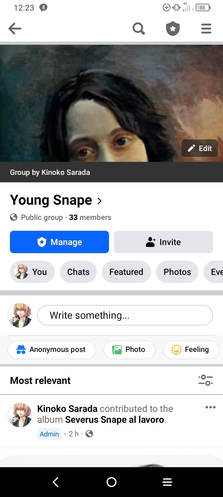 REGOLE DEL GRUPPO YOUNG SNAPE SU FACEBOOK