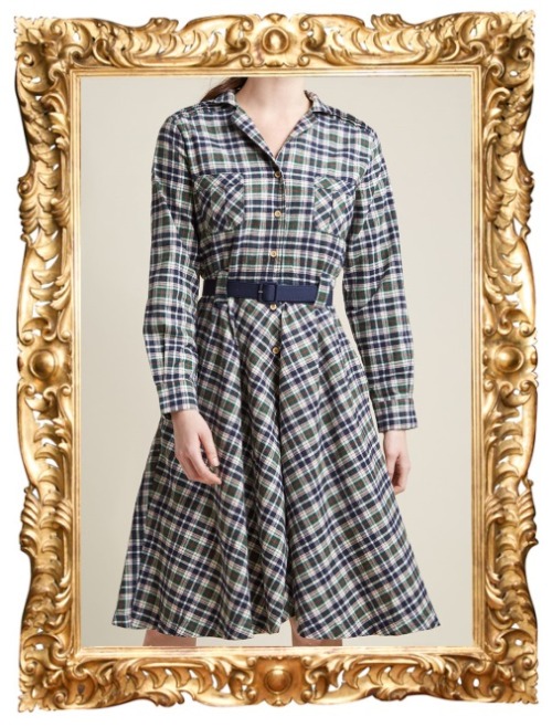 Flannel Fit & Flare Shirt Dress - $70 (get 30% off with code CYBER)