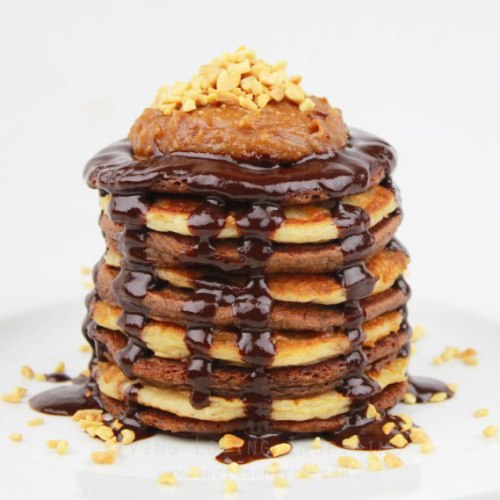 Vegan Peanut Caramel &amp; Chocolate Pancakes (GF)Chocolate Chip Cookie Pancakes (GF)Chocolate C