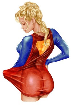 skintightsuits:Supergirl almost revealed.(perhaps by Claudio Aboy)