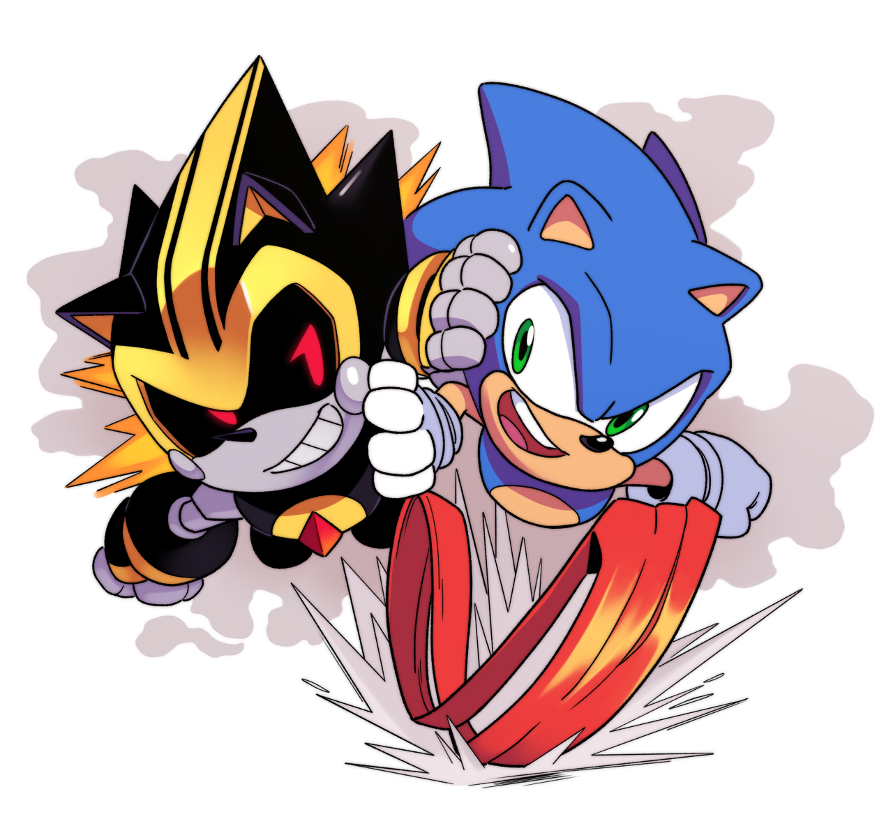 Sonic vs Metal Sonic Fanart : r/SonicTheHedgehog