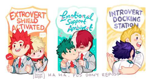 soursoppi: decided to do up some chibi versions of the Introvert / Extrovert / Ambivert series!Boys 
