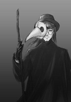 saekimchisart:  Grisha Jaeger saved hundreds of lives from the plague. I haven’t seen any art of Grisha as a plague doctor yet, which is surprising.  Gotta love those masks.