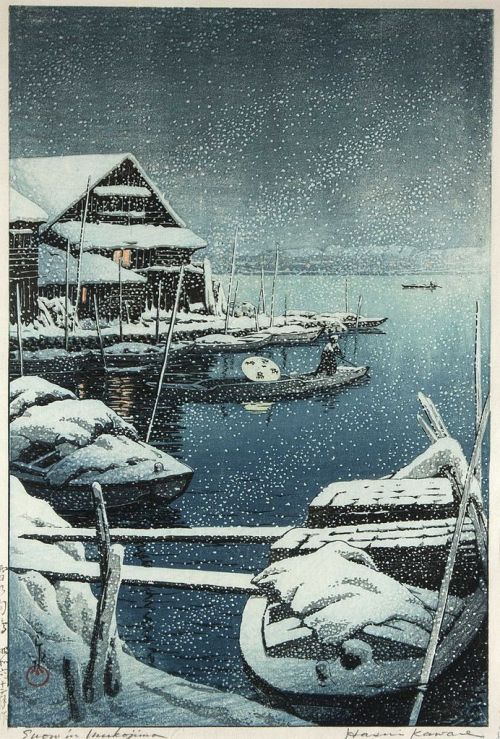 variousnews-blog:  Snow at Mukojima, by Kawase Hasui, 1931  cutt.ly/THTZ6QI