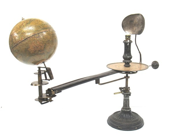 Mechanical model of the solar system.