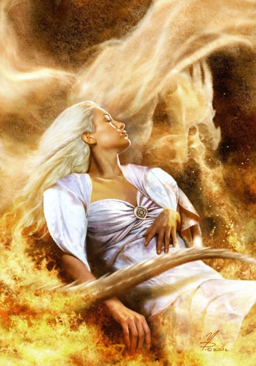 queen-daenerystargaryen: Daenerys by Paul Youll There are no more dragons, Dany thought, staring at 