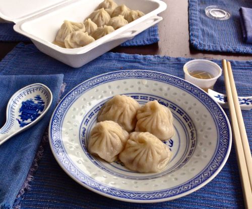 Inspired by tumblr, I decided to order lunch from the local Northern Chinese place: xiaolongbao and 