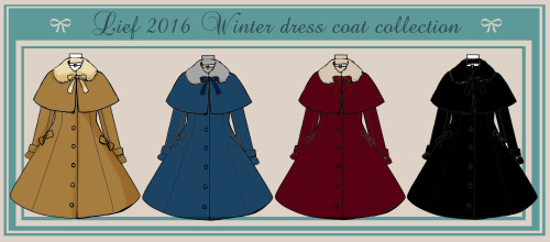 ★2016 Lief wool dress coat collection-Camel, Vintage blue, Bordeaux, Black★