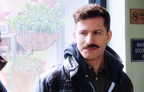 peraltiago-s:jake peralta in every season 6 episode (✿◠‿◠)