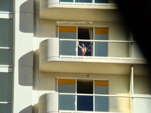 bestofvoyeur:  couple voyeur having sex by the appartement window!