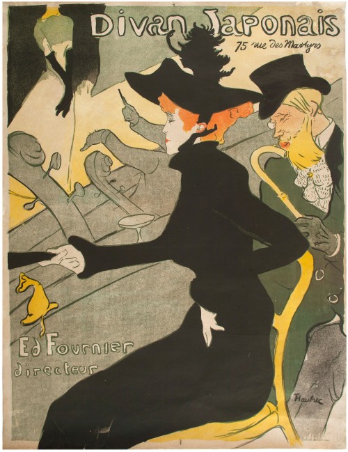 Divan Japonais (1892-1893). Henri de Toulouse-Lautrec (French, 1864-1901). Color lithograph. Chicago