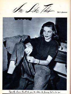 jfralin52:  Lauren Bacall, June 1945. 