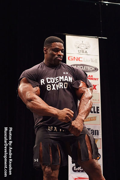 You may think he cut his clothes up but he got too excited while flexing and well…you see the results.