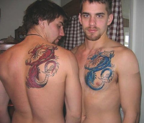 Porn photo His and His tatts.