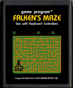 grayflannelsuit:  Falken’s Maze by Paxton Holley on Flickr.Oh man, I love this so much. It’s a custom Atari 2600 game based on the game in the movie WarGames.