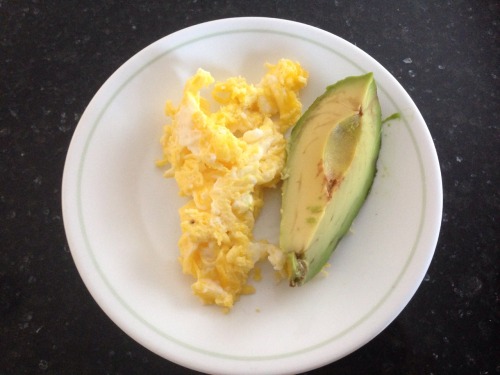 BreakfastEgg and avocadoSimple breakfast. I’m trying to eat smaller meals more often. Henc