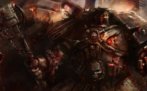 erebabes: jolly-plaguefather: wh40khq: Kharn at Armatura by slaine69 For some reason, this picture m