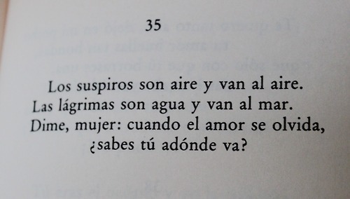 poemas-de-una-noche:  morir-sera-mejor-que-recordar:  thats-so-you:  amantesoledad:     O____O como se llama este libro?  El libro de los gorriones :$  Es un poema de Gustavo Becquer se llama “Del alma mía”