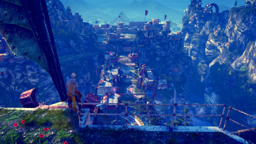 royalweirdo:  Video Game Challenge | [1/7] Sceneries  ↳  Enslaved: Odyssey to the West  Trip (upon coming out into the open in New York): This place is huge! There must have been thousands of people living here!Monkey: More.Trip: Tens of thousands?Monkey: