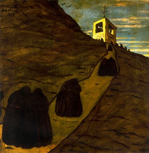 artist-dechirico: Climb to the monastery, 1908, Giorgio de ChiricoMedium: oil,canvas