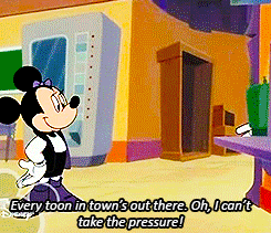 loveholic198:


Mickey freaking out + Minnie being his rock

MINNIE: Now just remember, as long as we keep the show going, the bills will get paid and there’s nothing Pete can do. 