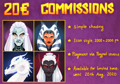 psychoslave: I’m opening some cheaper commissions done as avatar/icon style headshots for a li