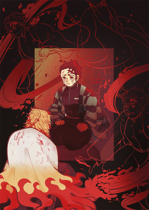 nieniekoto: 07022021my full piece for MOERU: a Rengoku Kyojurou fanzine @knygriefzines​within t