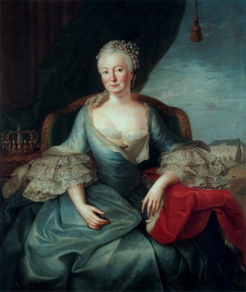 Portrait of Elisabeth Christine of Brunswick-Wolfenbüttel-Bevern, Queen of Prussia by Frederic Recla