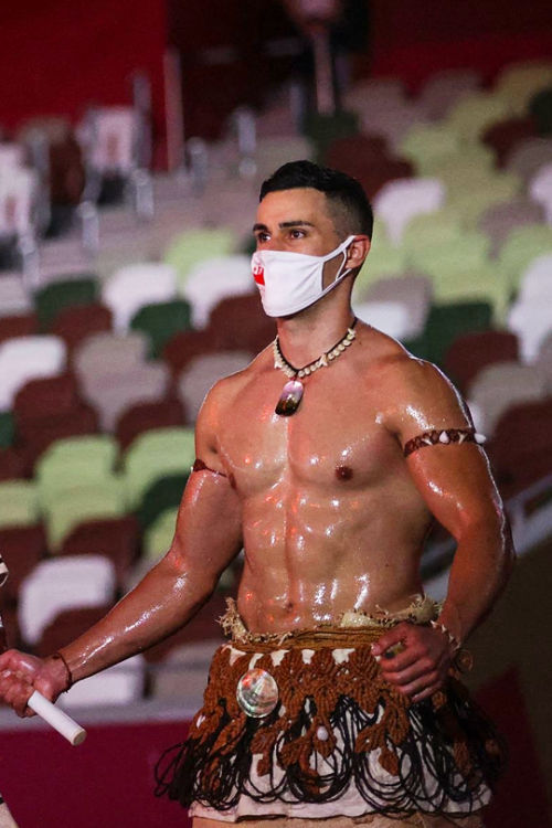 zacharylevis:  PITA TAUFATOFUA2021 | Tonga Flag Bearer, 2020 Olympics Opening Ceremony, Tokyo (July 23)