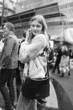 vogue-at-heart:   Models Off Duty - Constance Jablonski at Paris Fashion Week Fall 2014 