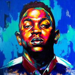 escapekit: Detour Denver-based artist Thomas Evans paints beautiful portraits of hip-hop artists and other well known celebrities. Thomas blends vivid colours together to create a unique style that make the portraits pop. Check out even more of his work