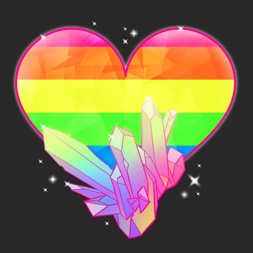 kirstendoodles: In solidarity, I made some Pride crystals. I tried to cover some of the major ones I